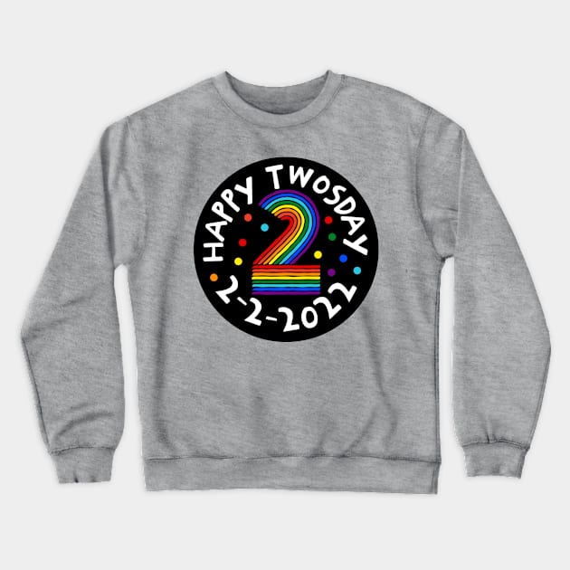 Happy Twosday 2022 Crewneck Sweatshirt by BraaiNinja